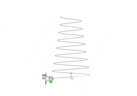 solidworks画塔形弹簧的方法8